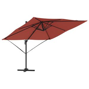 vidaXL Roma parasol Rød 286 x 285 x 265 cm Polyester og aluminium