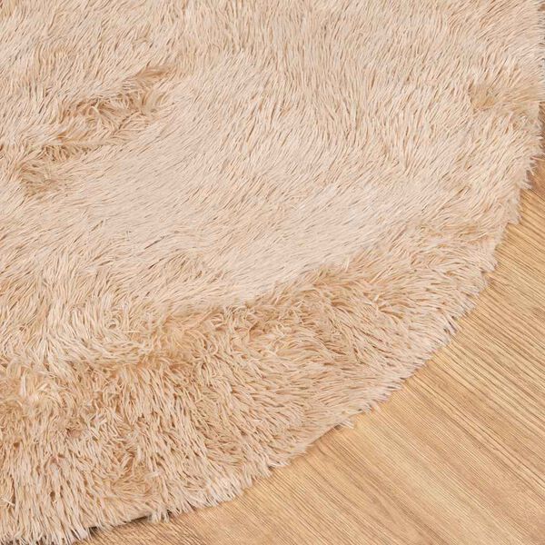 vidaXL Flossteppe med lang luv NAVARRA beige 160x160 cm polyester