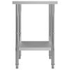 vidaXL Arbeidsbord for kj&oslash;kken 60x60x85 cm rustfritt st&aring;l