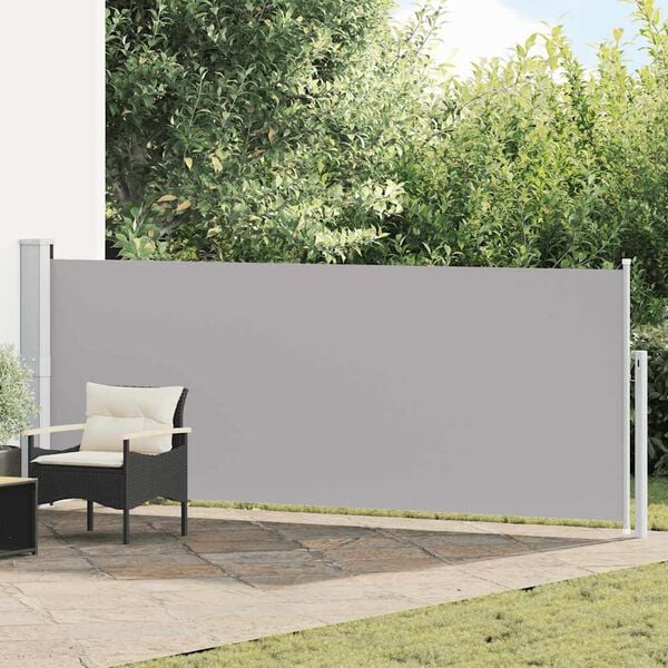 vidaXL Uttrekkbar sidemarkise 140x500 cm gr&aring;