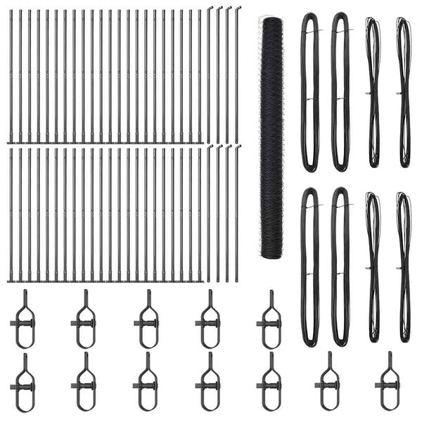 vidaXL Gjerdep&aring;le Gr&aring; 100 x 1,6 m (36 mm mesh) St&aring;l og PVC