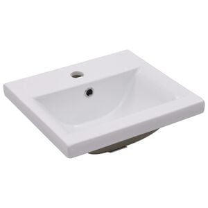vidaXL Innebygd vask 42x39x18 cm keramisk hvit