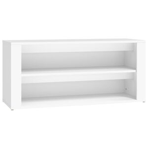 vidaXL Skohylle hvit 100x35x45 cm konstruert tre