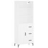 vidaXL Highboard hvit 69,5x34x180 cm konstruert tre