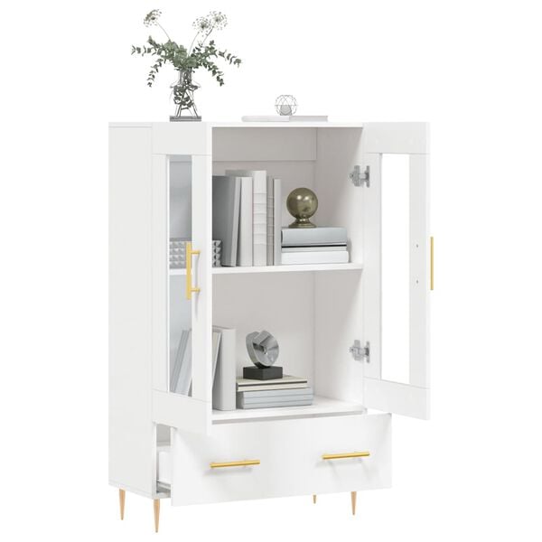 vidaXL Highboard hvit 69,5x31x115 cm konstruert tre