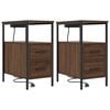 vidaXL Nattbordskap 2 stk. Brun Eik 30 x 48 x 61 cm Konstruert tre