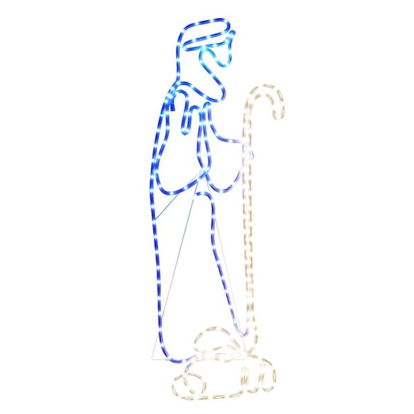 vidaXL Hyrde og lam julefigur med 168 lysdioder 102,5x35 cm