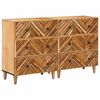 vidaXL Oppbevaringsskap 2 pcs Brun 60 x 33,5 x 75 cm Massiv mango tre