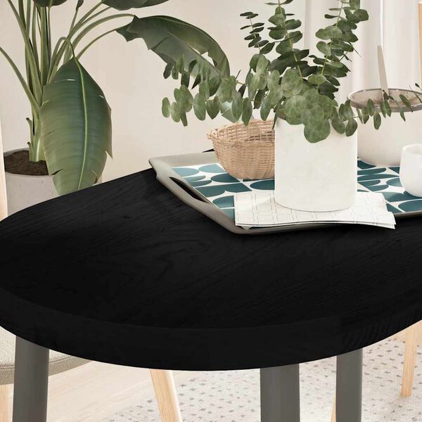 vidaXL Bordplate m&oslash;rkebrun 100x50x4 cm oval heltre eik