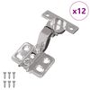vidaXL Hingse 12 pcs Nikkel 85 x 52,5 x 9,5 mm Jern