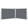 vidaXL Uttrekkbar sidemarkise 120x1000 cm antrasitt