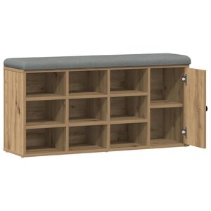 vidaXL Skohylle artisan eik 102x32x50 cm konstruert tre