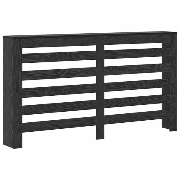 vidaXL Radiator Deksel Svart Eik 149 x 20 x 82 cm Konstruert tre