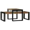 vidaXL Kaffebord 2 pcs Flerfarget 48 x 40 x 40 cm gjenvunnet heltre