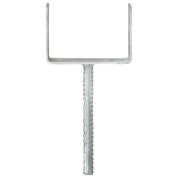 vidaXL Gjerdespyd 6 stk s&oslash;lv 12x6x30 cm galvanisert st&aring;l