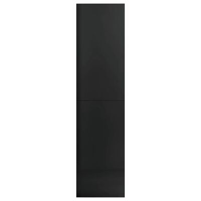 vidaXL Garderobe høyglans svart 100x50x200 cm sponplate