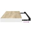 vidaXL Flytende vegghyller 2 stk eik og hvit 60x23,5x3,8 cm MDF