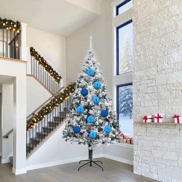 vidaXL Julekule Sett 4 pcs Blå Plast