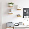 vidaXL Vegghylle 4 pcs Beige 23 x 23,5 x 4 cm Konstruert tre