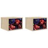 vidaXL Vegghengt nattbord KIEL 2 stk. Sonoma eik 36 x 33 x 25 cm