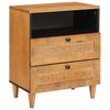 vidaXL Nattbordskap med d&oslash;r Lys Brun 50 x 33 x 62 cm Massivt akasietre