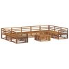 vidaXL Sofasett 10 pcs Naturlig Solid akasietre