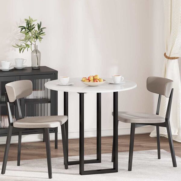 vidaXL Bordplate H&oslash;yglans hvit 80 x 80 x 1,5 cm Konstruert tre