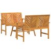 vidaXL Hage lounge sett 3 stk. Brun Solid akasietre