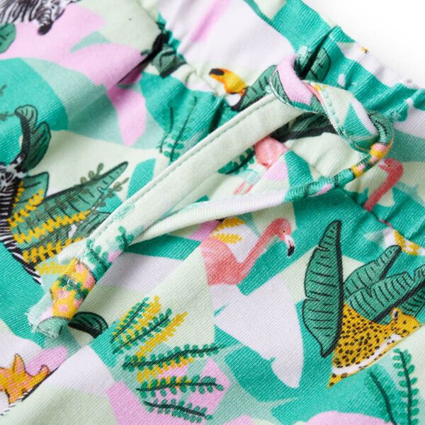 Barneshorts med snor lysemynte 140