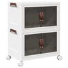 vidaXL Oppbevaringsboks stablebar med hjul 28 L 48,5x29,5x59,5 cm