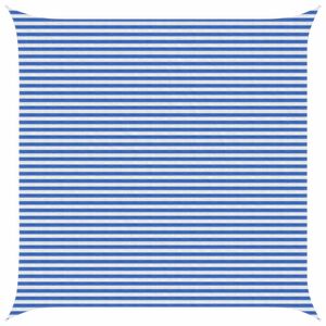 vidaXL Solseil Bl&aring; og hvit 5 x 5 m HDPE
