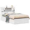 vidaXL Sengeramme uten madrass hvit 135x190 cm heltre furu
