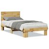vidaXL Sengeramme med sengegavl uten madrass 80x200 cm Heltre Eik