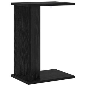 vidaXL Avlastningsbord Svart Eik 35 x 25 x 50 cm Konstruert tre