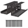 vidaXL Bordplate for kabelh&aring;ndtering 2 stk. Svart 35 x 12 x 13 cm St&aring;l