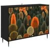vidaXL Serviesskap ZAANDAM Svart eik 102 x 33 x 76 cm Konstruert tre