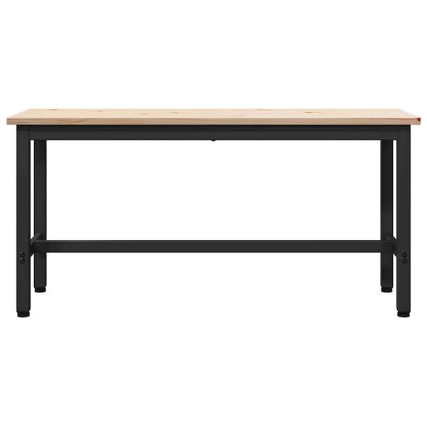 vidaXL Spisebenk Naturlig 100 x 32,5 x 49 cm Massivt furutre