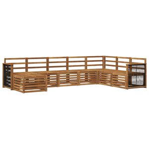 vidaXL Utend&oslash;rs sofa-sett 6 pcs Naturlig Solid akasietre