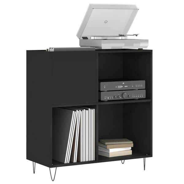 vidaXL Hifi-benk svart 84,5x38x89 cm konstruert tre