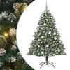 vidaXL Kunstig juletre gr&oslash;nn 180 cm PVC og plast og st&aring;l