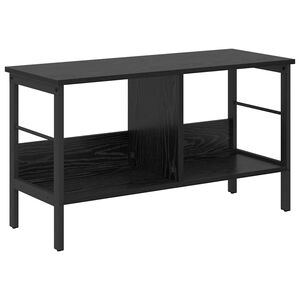 vidaXL Bokhylle 2 niv&aring;er 82 x 32 x 47 cm Konstruert tre Svart Eik