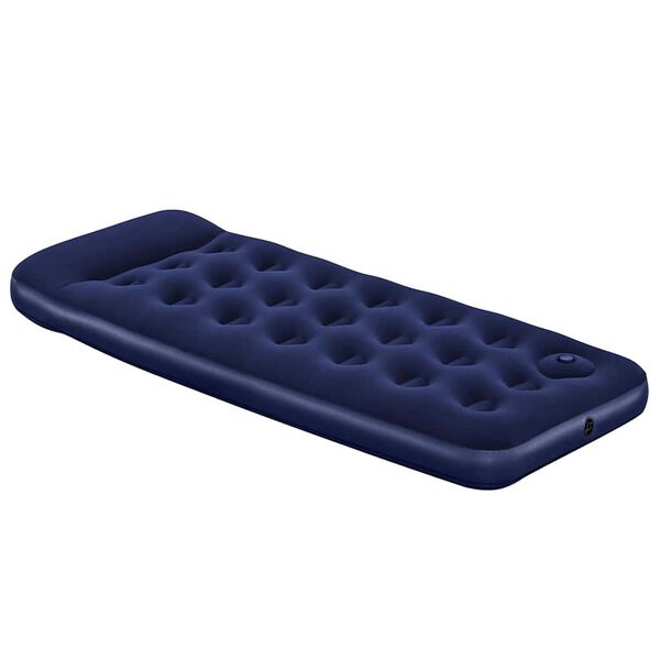 Bestway Oppbl&aring;sbar flokket luftseng med innebygd pumpe 185x76x22 cm