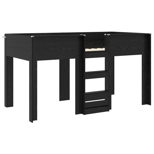 vidaXL K&oslash;yeseng for Barn Svart Eik 100 x 200 cm Konstruert tre