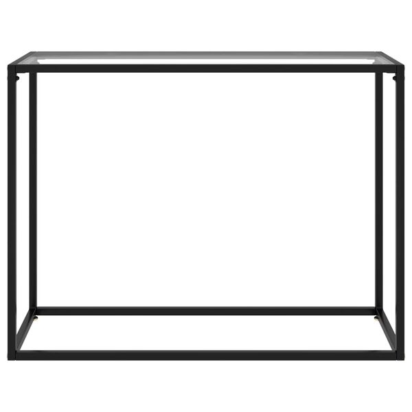 vidaXL Konsollbord gjennomsiktig 100x35x75 cm herdet glass