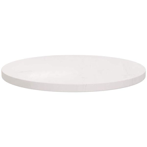 vidaXL Bordplate rund hvit &Oslash;50x3 cm heltre furu
