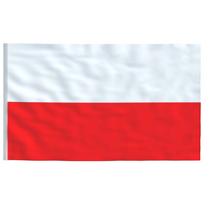 vidaXL Polsk flagg og stang 5,55 m aluminium