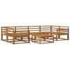 vidaXL Utend&oslash;rs sofa-sett 7 pcs Naturlig Solid akasietre
