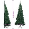 vidaXL Hjørne Kunstig Jul Tre med 300 LED grønn 210 cm PVC og metall