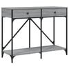 vidaXL Konsollbord gr&aring; sonoma 100x39x78,5 cm konstruert tre