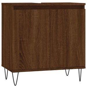 vidaXL Baderomsskap brun eik 58x33x60 cm konstruert tre